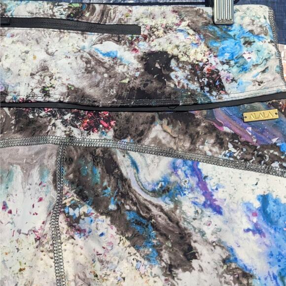 Alala High Rise Mesh Marble Print Leggings Multicolor Women's Size Medium - Picture 8 of 10